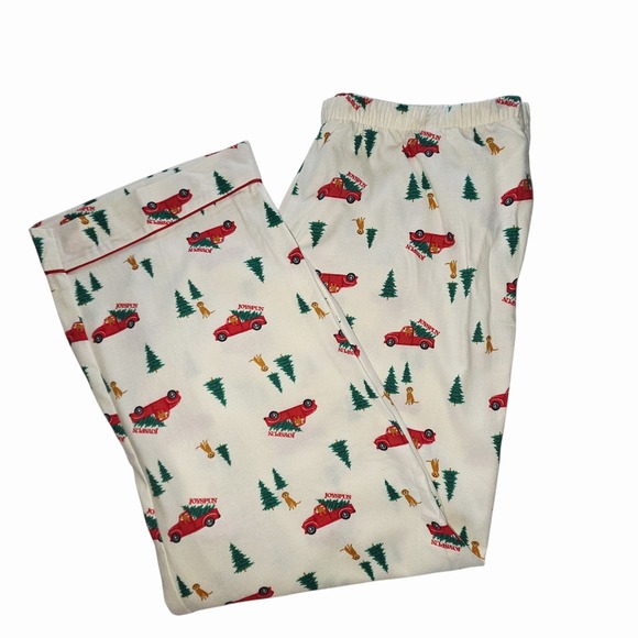 Joyspun Women Large Relaxed Long Sleeve Flannel Sleep Top and Pants Pajama Set - Picture 11 of 14